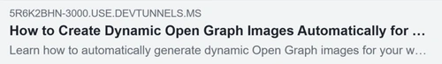 Example of a link on Facebook without an Open Graph
image