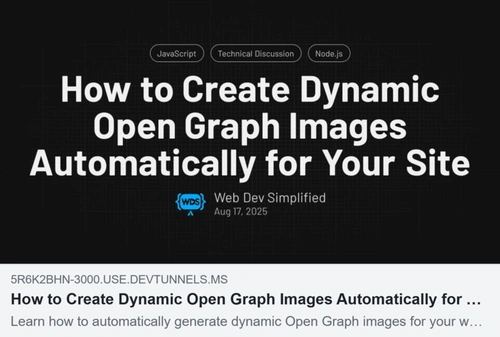 Example of a link on Facebook with an Open Graph
image